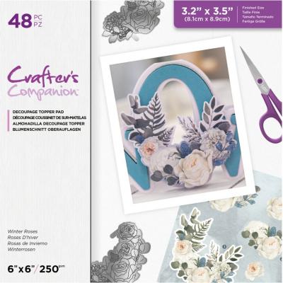 Crafter's Companion Decoupage Topper Pad Die Cuts - Winter Roses